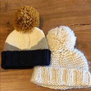 Set of 2 Knit Beanies